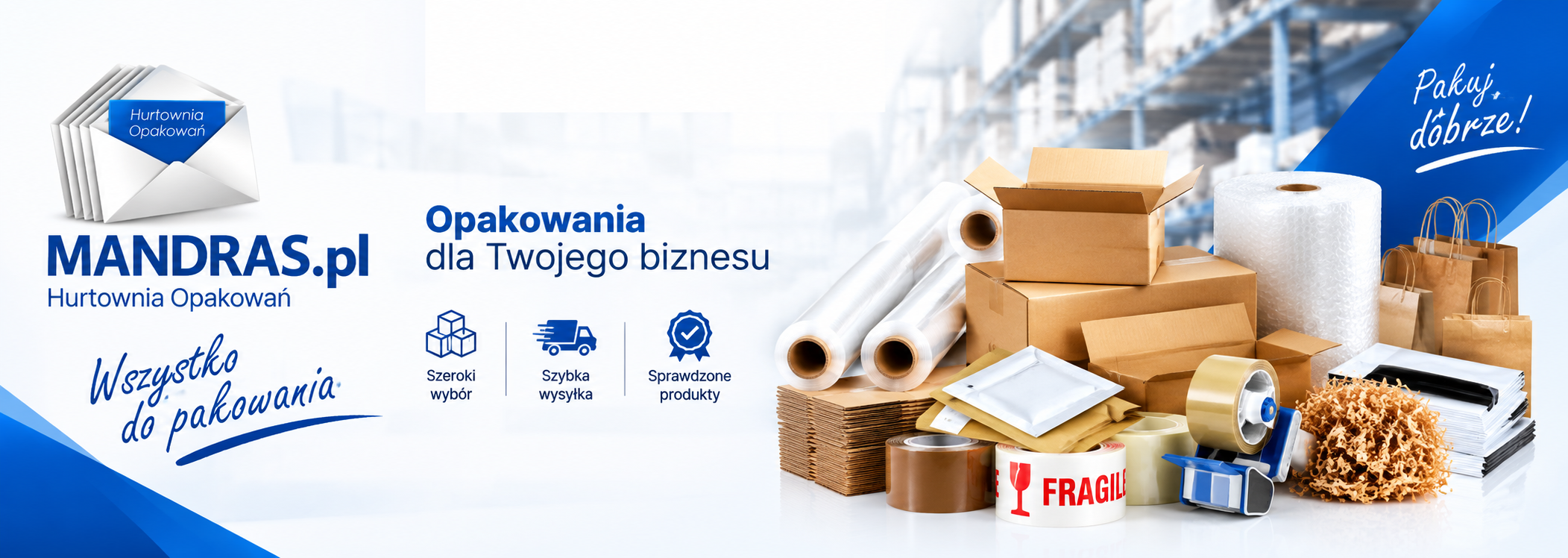 MANDRAS.PL - hurtownia opakowań dla firm, sklepów internetowych i magazynów